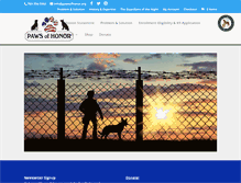 Tablet Screenshot of pawsofhonor.org